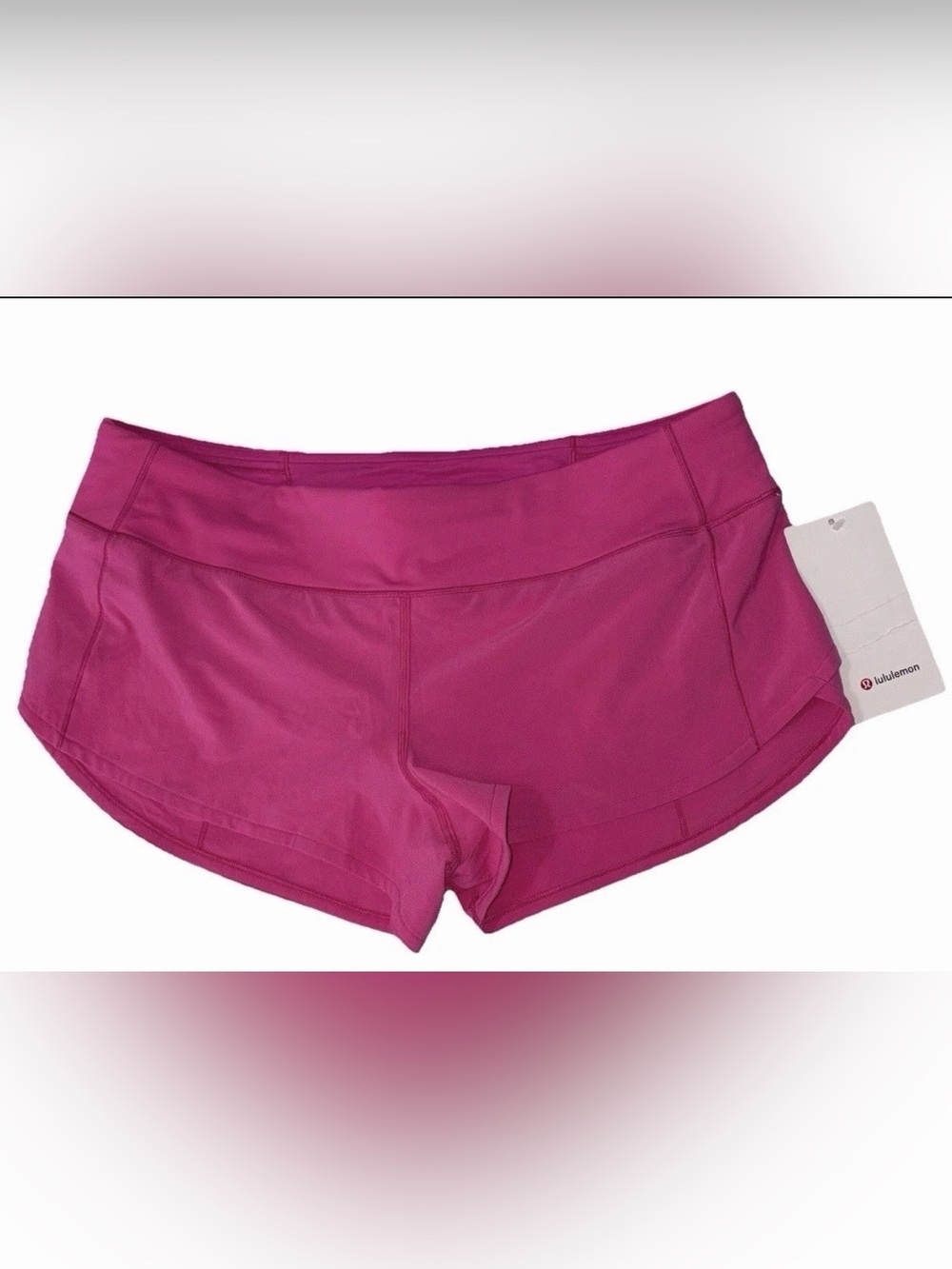 NWT*LULULEMON*SIZE 10*SPEED UP LOW RISE LINED 2.5” SHORT*SONIC PINK*AUTHENTIC